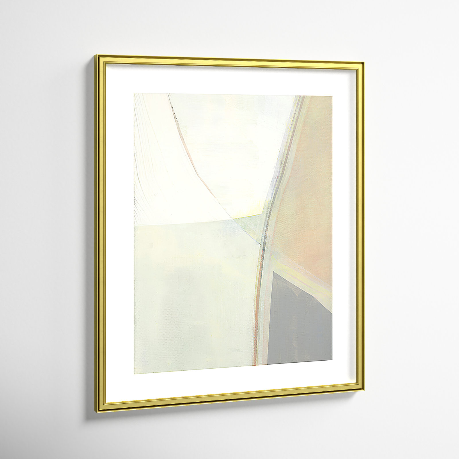 In Neutral II - Painting Print, Gold Framed Paper, 25.5" H x 21.5" W x 0.88" D