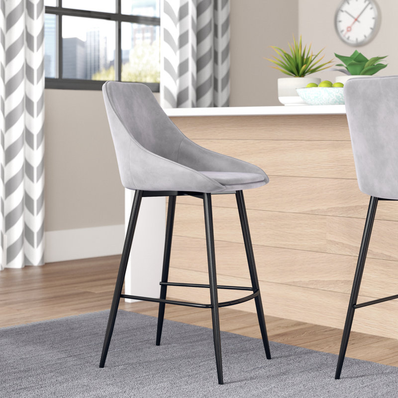 Tabouret Layken, gris, Tabouret de comptoir (siège d'une hauteur de 26 p