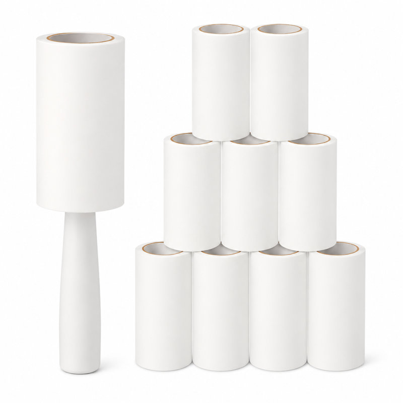 Extra-sticky Pet Hair Lint Rollers, Mega Value Set With 5 Upgraded Handles, 10 Portable Rollers For Clothes, Furniture, Dog & Cat Hair Removal (1110 Sheets)