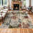 Rug Runner Washable - Hallway Runners Abstract Non-Slip Pet Friendly Low Pile Rug Soft Indoor Floor Mat Front Door for Bedroom Entryway Laundry Red-2007568867