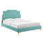 Très grand lit plateforme en velours rose Lindsey-210458506-168801198