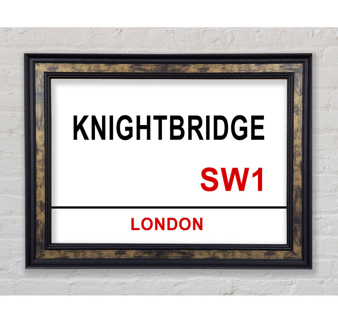 Knightbridge Signs - Einzelne Bilderrahmen-Typografie