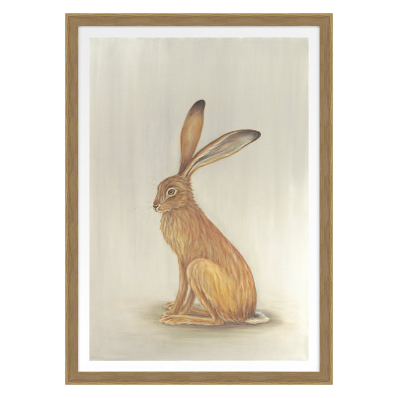 Resting Hare Print by Bigsby, Bella, Oak Single Picture Framed
