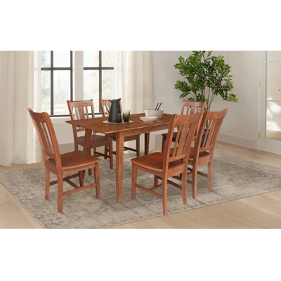 Lola Solid Wood Butterfly Extension Dining Set