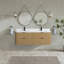 Meuble-lavabo double 60 po avec comptoir en quartz Bulloch