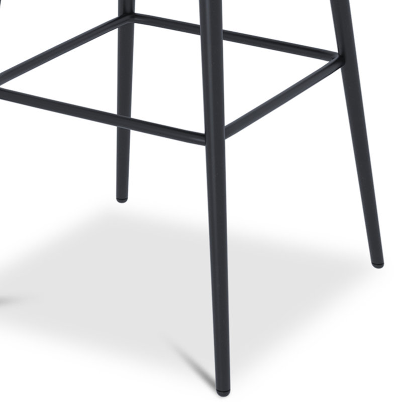 Tabouret de bar et de comptoir pivotant Malakeh, Gris clair, Tabouret de bar (siège d'une hauteur de 30,1 po)