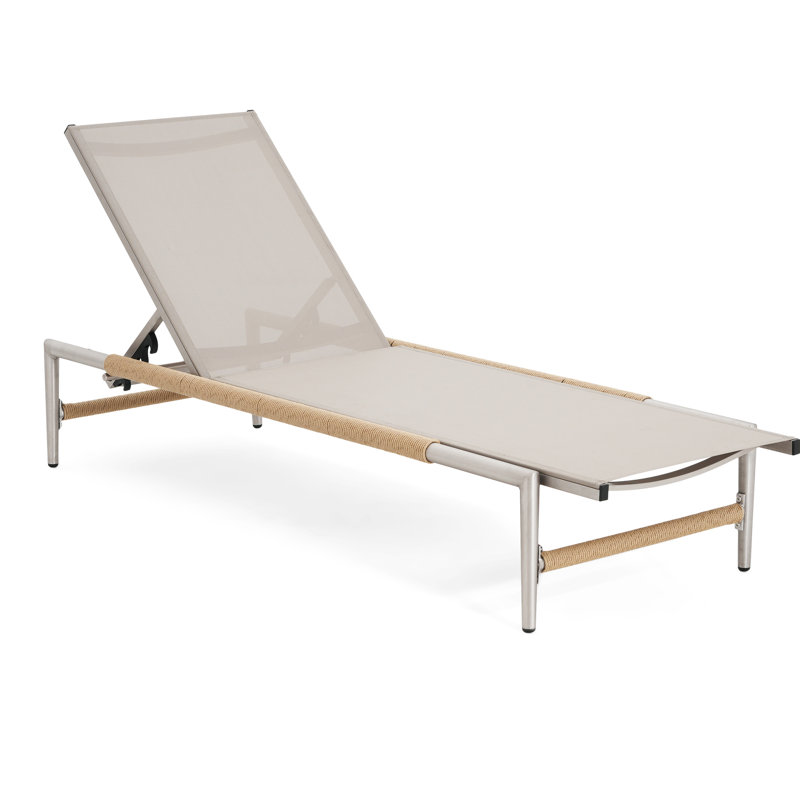 Chaise d'extérieur avec tissu respirant - structure en aluminium, ergonomique, facile à nettoyer, siège robuste antirouille, rouille, design élégant