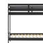 Lit superposé simple au-dessus d'un lit simple en bois massif Modern-271988227