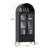 30.7 In. W×72.8 In. H×15.4 In. D  2-shelf And 2-drawer Metal Display Cabinet,Modern Freestanding Arched Cabinet, Antique Cabinets,Porcelain Cabinets,Bookshelves,assembly Required-731040078