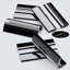 5x Black 50 mm Acrylic Low Profile Flexible Living Hinges, Continuous