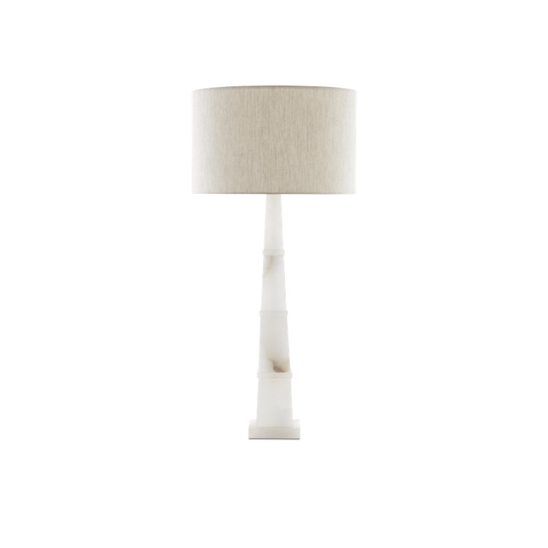 Lampe de table ivoire 34,75 po Alabastro