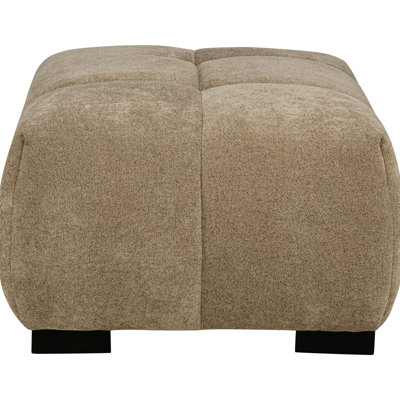 Chameau contemporain - couleur avec capitonnage vertical, mousse superposée et pieds blocs noirs pour un support stable en tissu de style cascade, un coussin décoratif invitant