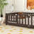 Twin Size Floor Bed With Fence,Rubber Wood Floor Bed With Safety Guardrails-176262866