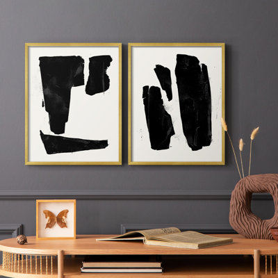 Triple Block Print I-Premium Framed Print -Ready to Hang - No Nails Required - No Nails Required