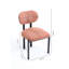 Ensemble de 2 chaises de salle à manger de style moderne Mid-Century Boucle, élégantes et ergonomiques avec des pieds en métal noir pour une assise confortable-1660829975