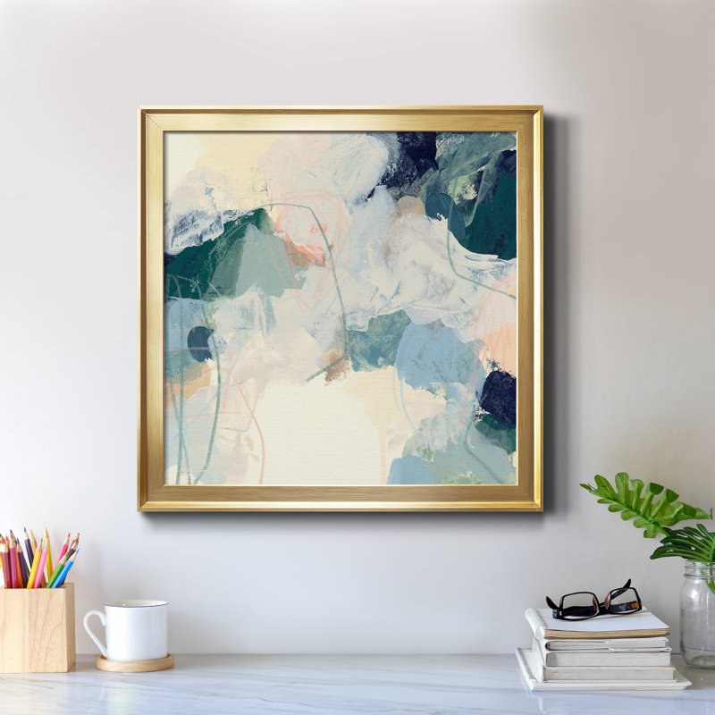 Cloud Gesture II - Toile encadrée de qualité supérieure - prête à être accrochée, H 34,5 po x l 34,5 po x P 1,5 po