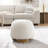 Fully Assembled Round Soft Teddy Fabric Upholstered Ottoman-1998125929
