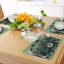Ensemble de 4 napperons vert foncé Ambesonne