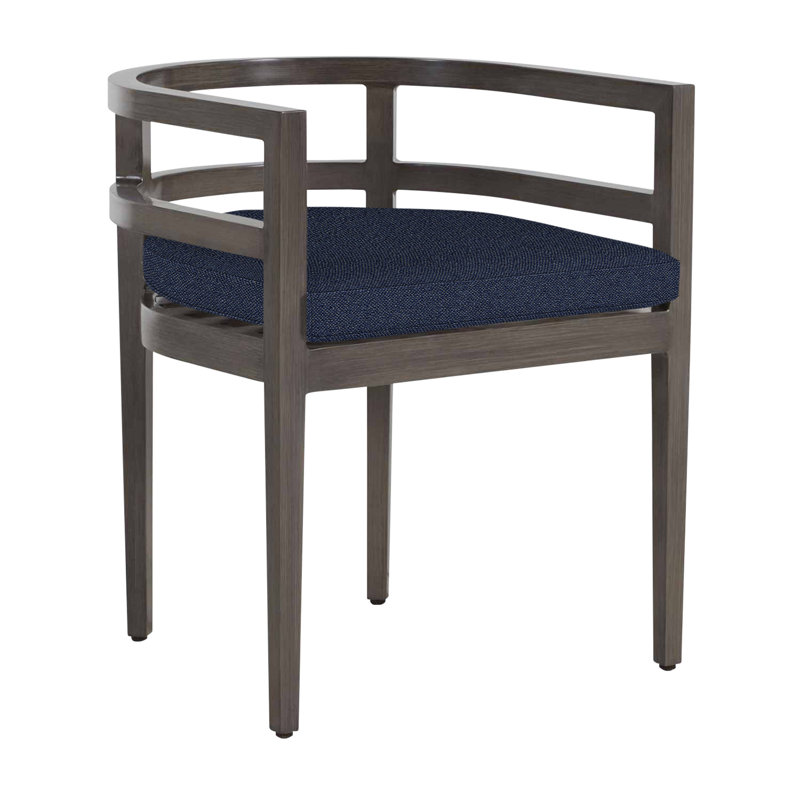 Chaise avec accoudoirs en aluminium Santa Barbara, Pas de soudure, Indigo Intermix