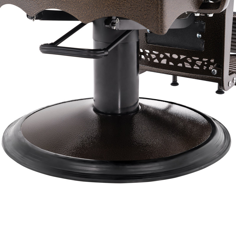 Fauteuil Barberpub, Similicuir noir / brun