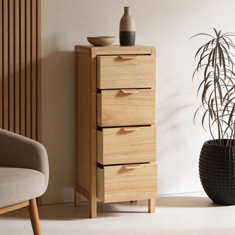Freya Assembled Wooden 4 Drawer Storage Chest