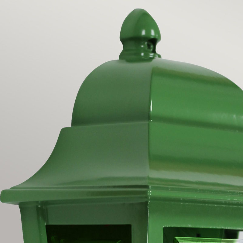 Angenita 32.5cm H Clear Glass Outdoor Wall Lantern, Green