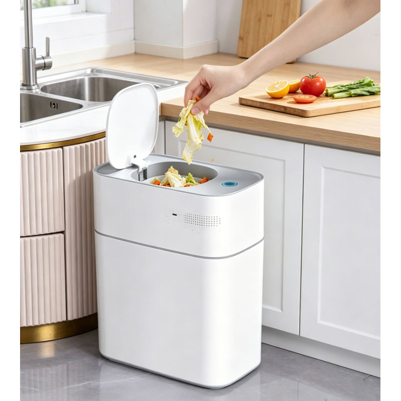 Joybos 3 Gallon Touchless Motion Sensor Waste basket, Automatic Waterproof Smart Waste basket with Lid