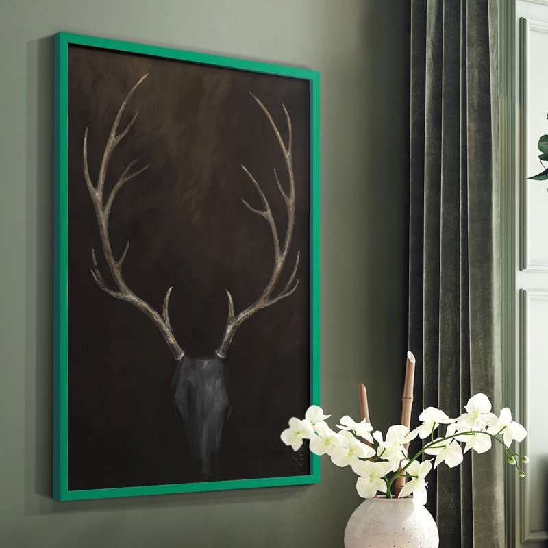Reproduction encadrée Buck - bois massif, Vert, H 10 po x l 8 po