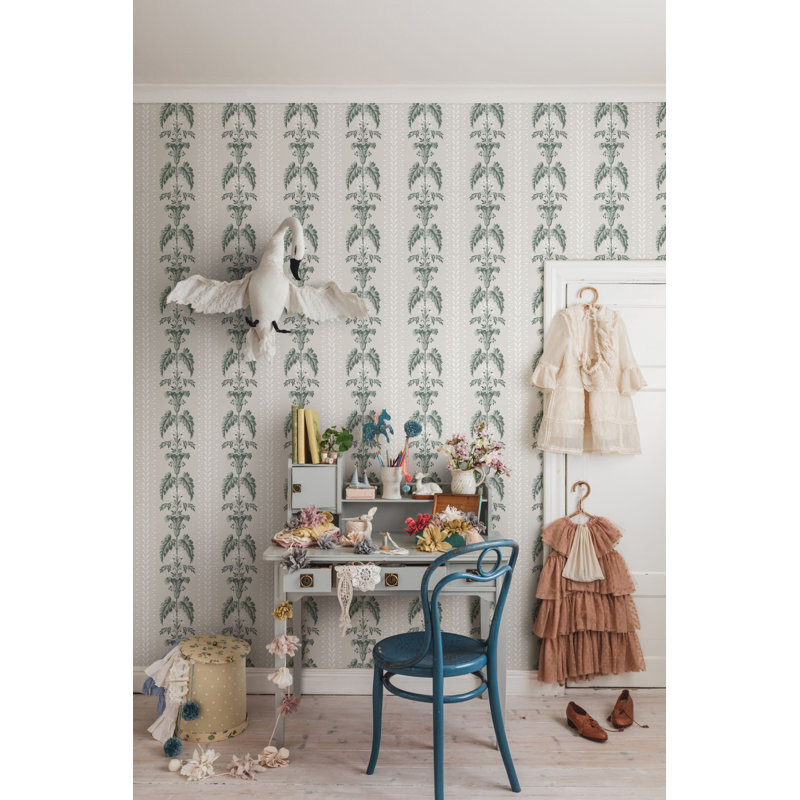 Lofstad Floral Wallpaper Roll, Spring Green