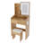 Compact Vanity Table with LED-Illuminated Mirror, Power Outlet, Hairdryer Holder & Padded Stool for Small Bedrooms