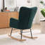 Chaise berçante ergonomique rembourrée en peluche avec dossier haut et siège rembourré pour une détente confortable dans les salons, les chambres et les bureaux
