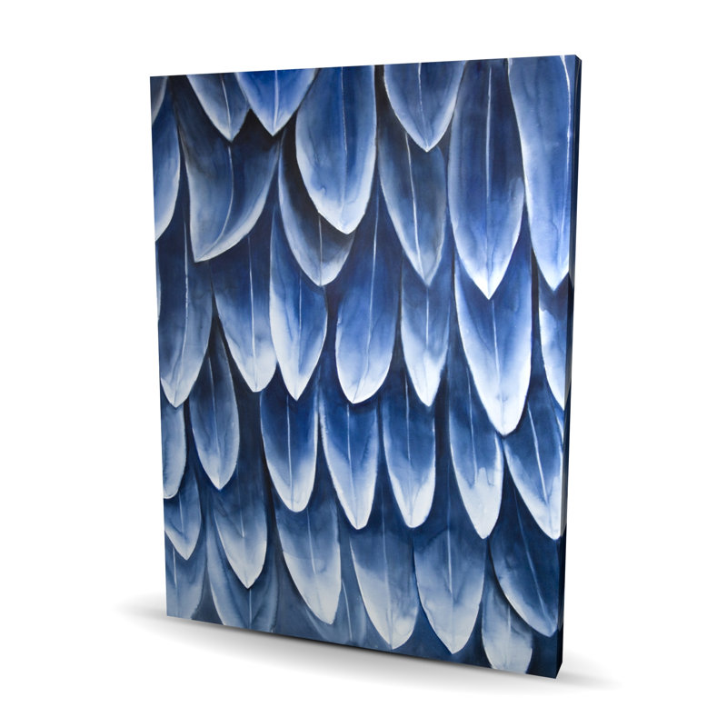 Plumage bleu | Toile bleue classique pour le décor de la chambre à coucher