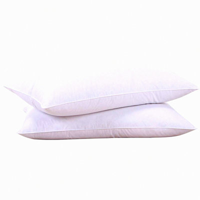 Luxury White Down Pillows - Hotel Collection Set of 2, Standard Size with 100% Cover - Goose Feathers Bed Sleeping Pillows