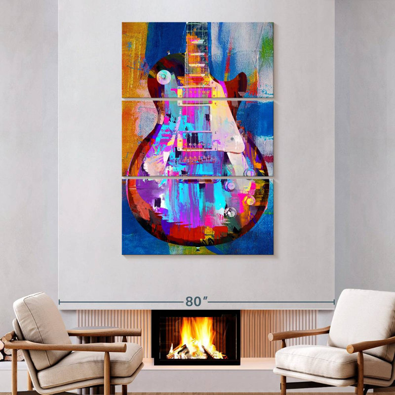 Abarca Painted Les Paul, 74" H x 48" W