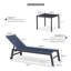 PURPLE LEAF Ensemble de 2 chaises longues d'extérieur en aluminium avec roulettes et table d'appoint pour l'extérieur-1592677829