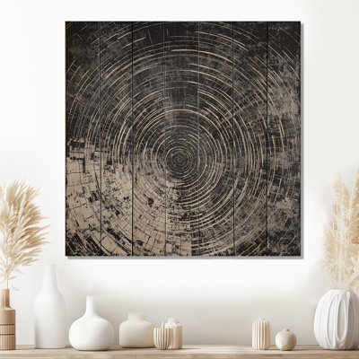 Celestial Balance Wood Slide Print - Tree Landscape Wood Wall Decor On Natural Pine Wood