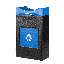 Contenant de recyclage Commercial Zone Avante, unité ouverte peu profonde de 30 gallons, doublure incluse
