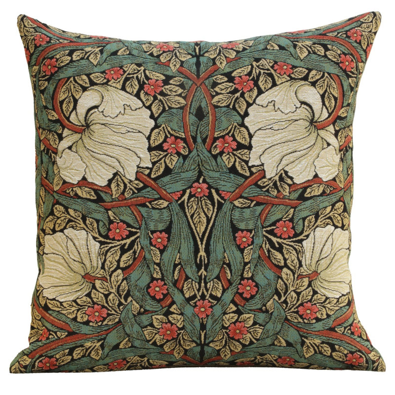 Pimpernel Green/Red European Cushion Covers, Beige/Brown/Green/Red