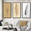 «Minimal Botanicals, feuille simple sur beige II», 3 pièces-313293837-313293838