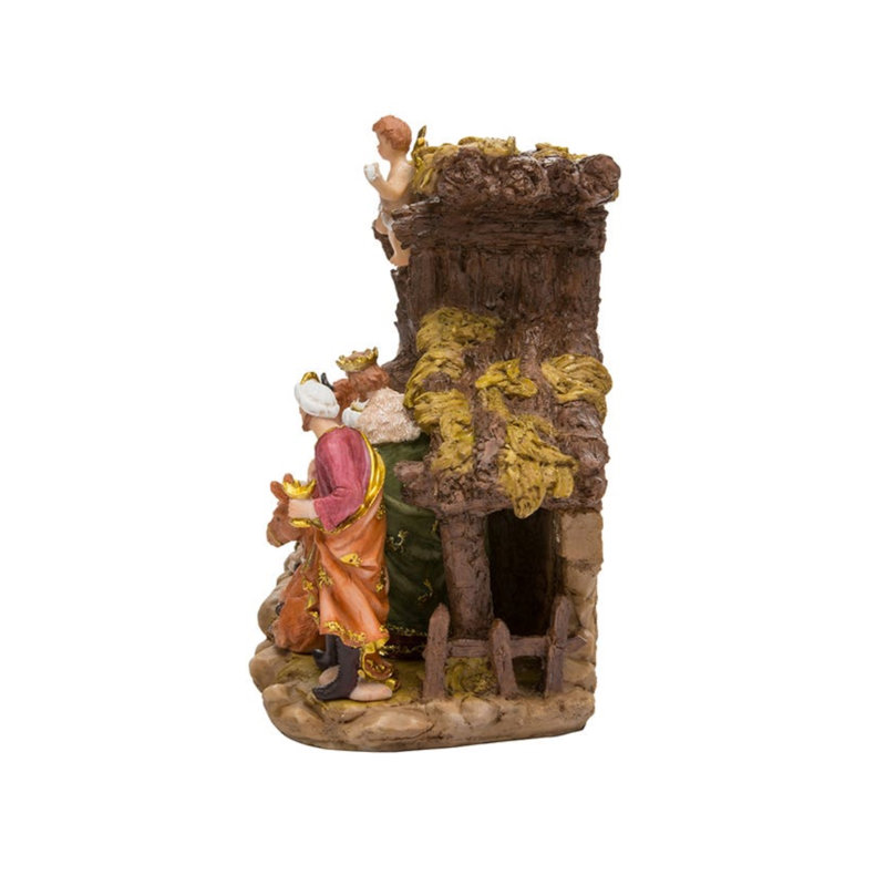Kurt Adler 11-Piece Resin Nativity Set with Stable