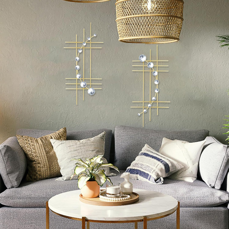 Golden Abstract Wall Decoration