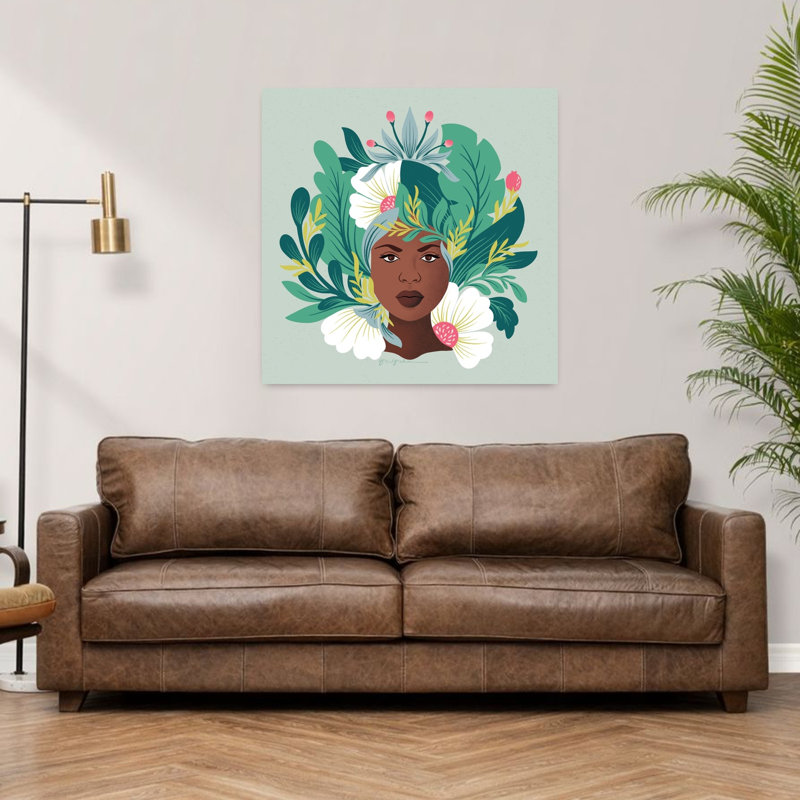 Lush Life VII, plante abstraite, art tropical, H 36 po x l 36 po