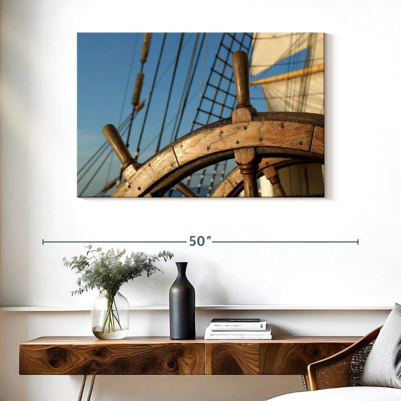 Mehar Sailing Ship Helm, 26" H x 39" W