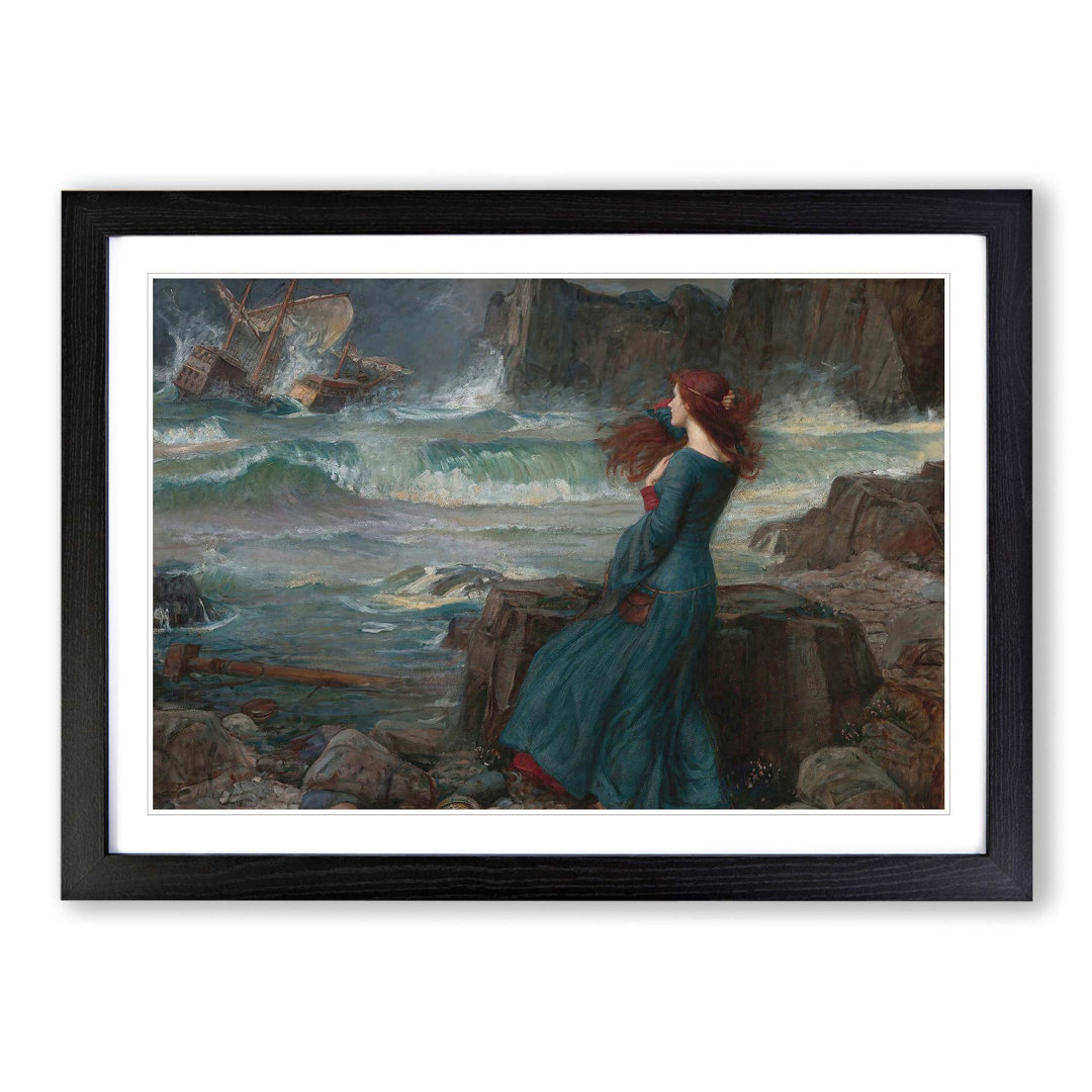 Miranda the Tempest by John William Waterhouse - Framed Print