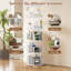 5-Tier 360° Rotating Bookshelf Tower (White)-650408472