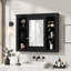 Armoire de toilette murale avec miroir, rangement et étagères ouvertes-286092090