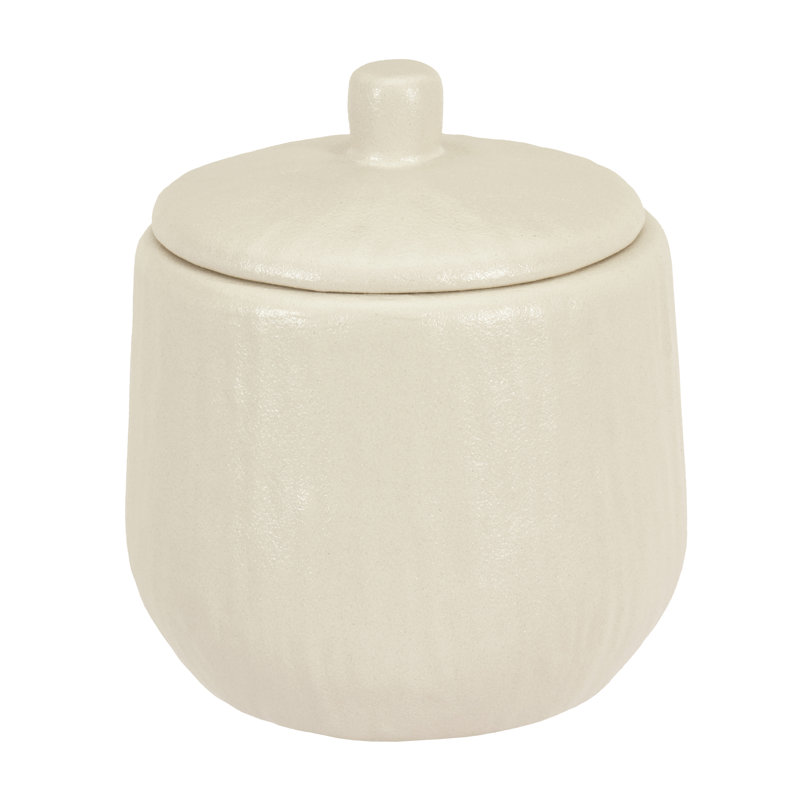 Contenant de rangement en céramique Stockholm, Crème
