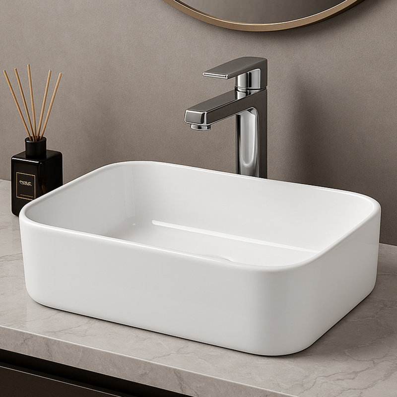 Lavabo vasque rectangulaire pour salle de bain Eleen