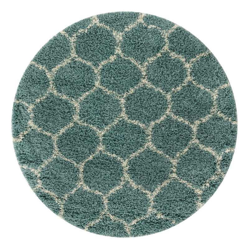Geometric Indoor Rug, Round 5'3"