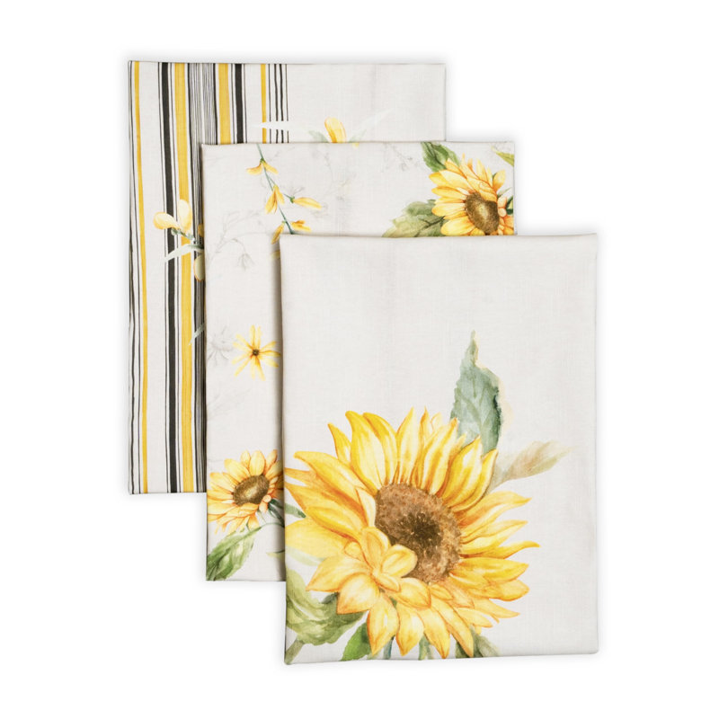 Ensemble de 3 torchons de cuisine en tissu 100% coton 27,50 "x 20" Maison d 'Hermine absorbant avec boucle de suspension pour les décorations de la Saint-Valentin printemps / été (Candice)